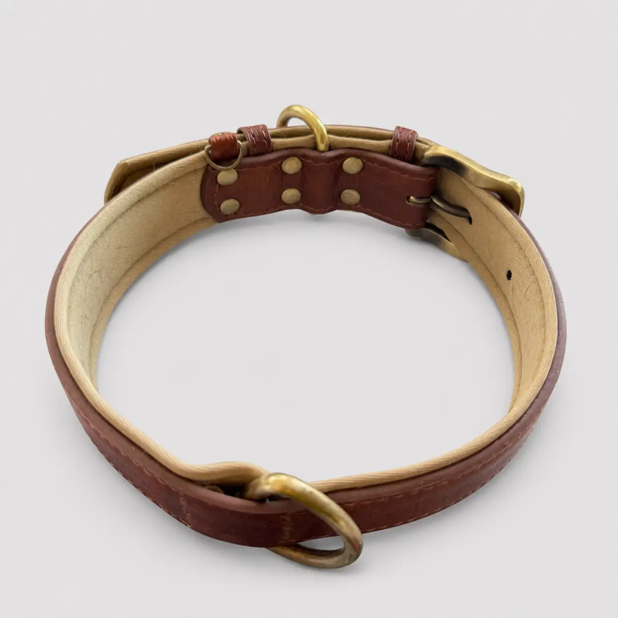 dog collar classic brown dog collar classic brown