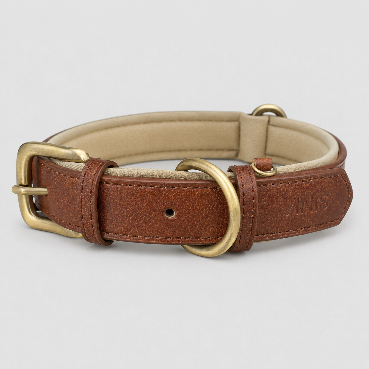dog collar classic brown