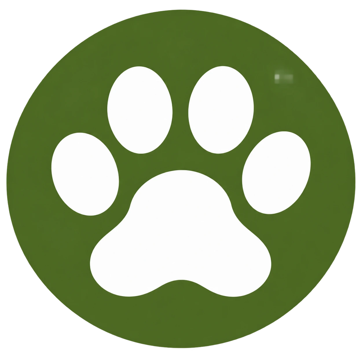 vinisdog paw circle green